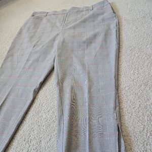 NWT Penningtons Plaid Crop Trousers Size 24 Chic Stretch Ankle Pants Career